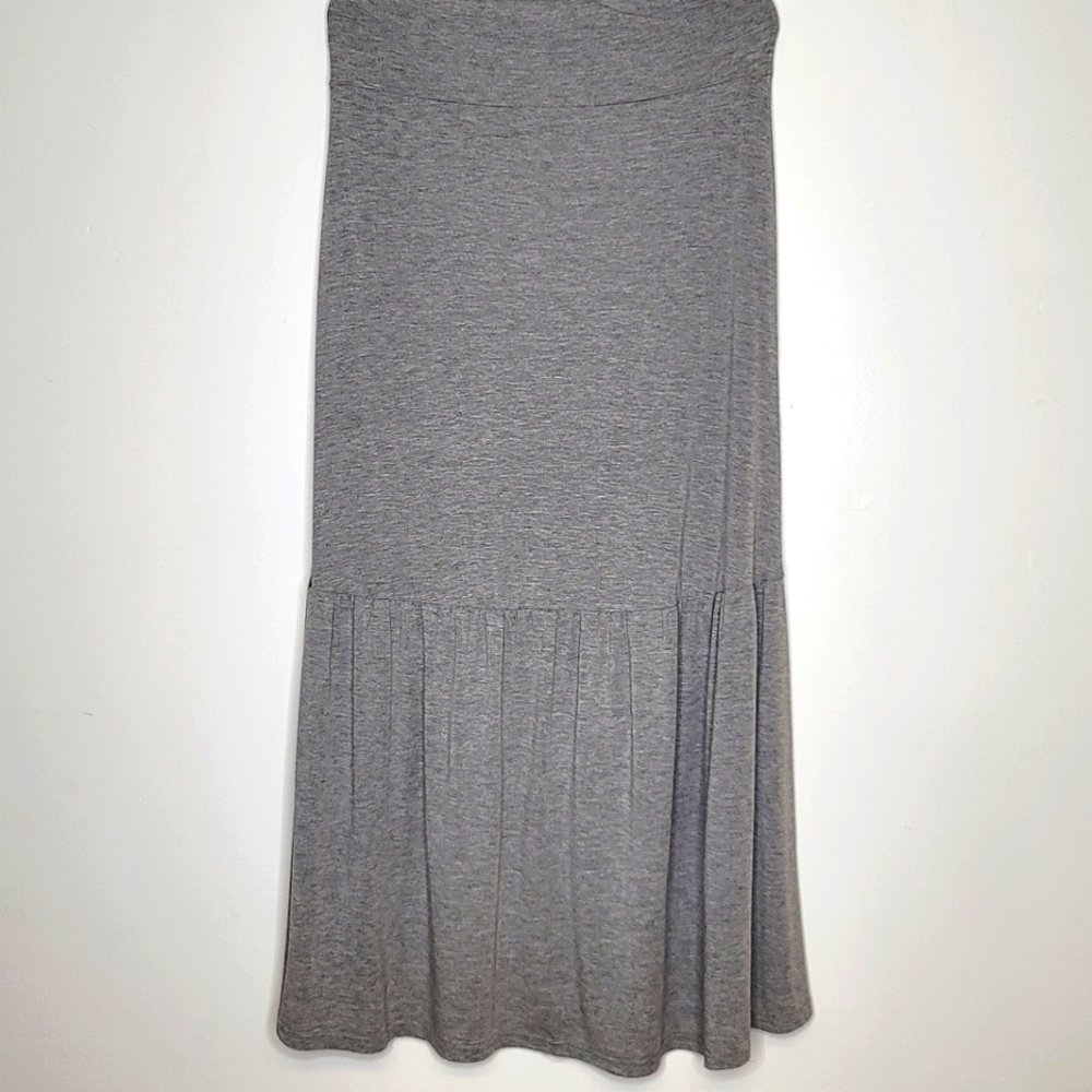 Grey Hi-Lo Maxi Skirt - Picture 7 of 7